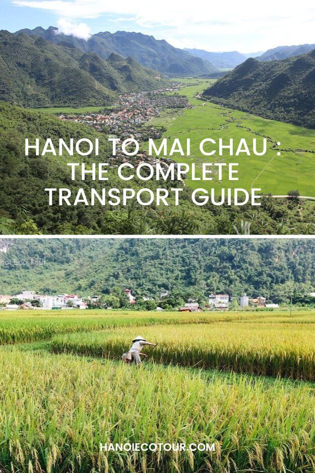 Hanoi to Mai Chau transfer guide
